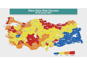 Bakan Koca, İllere Göre Risk Durumu haritasını paylaştı