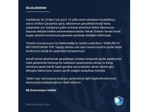 BB Erzurumspor’dan İsmail Kartal’ın istifası hakkında açıklama