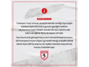 Samsunspor’dan Yasin Öztekin’e “Galatasaray” uyarısı