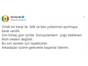 Demba Ba: "Konuşulanların çoğu beklenen fesih nedeni değildir"