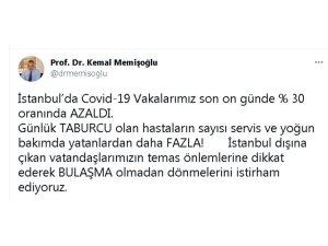 İstanbul’da vaka sayıları son on günde yüzde 30 oranında azaldı