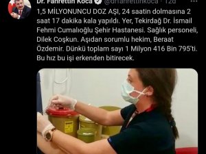 Bakan Koca, 24 saat dolmadan aşıda rekor sayıyı duyurdu