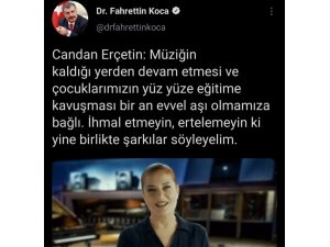 Candan Erçetin’den aşı mesajı