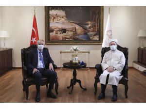 Diyanet İşleri Başkanı Erbaş, Fransa Büyükelçisi Magro’yu ağırladı