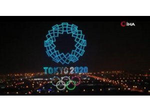 Olimpiyatlara katılan Çinli sporcular için drone gösterisi