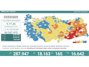 Son 24 saatte korona virüsten 165 kişi hayatını kaybetti