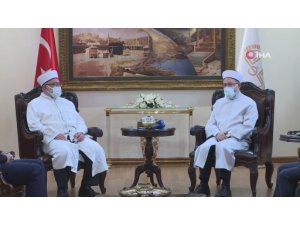 Diyanet İşleri Başkanı Erbaş, KKTC Din İşleri Başkanı Ünsal’ı kabul etti