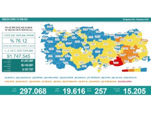 Son 24 saatte korona virüsten 257 kişi hayatını kaybetti