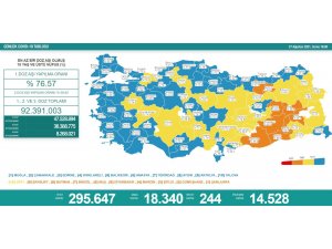 Son 24 saatte korona virüsten 244 kişi hayatını kaybetti