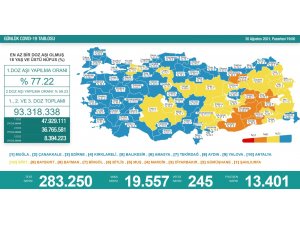 Son 24 saatte korona virüsten 245 kişi hayatını kaybetti