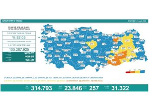 Son 24 saatte korona virüsten 257 kişi hayatını kaybetti