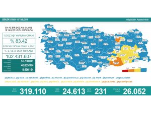 Son 24 saatte korona virüsten 231 kişi hayatını kaybetti