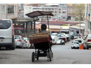 Geçimini sağlamak için tek isteği bir engelli aracı