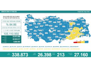 Son 24 saatte korona virüsten 213 kişi hayatını kaybetti