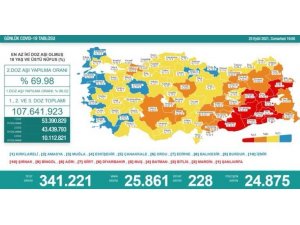 Son 24 saatte korona virüsten 228 kişi hayatını kaybetti