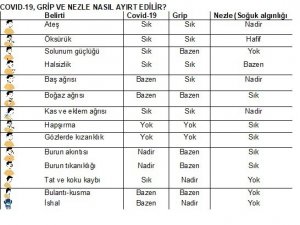 Grip-nezle ile Kovid-19’u ayırt etmenin yolu