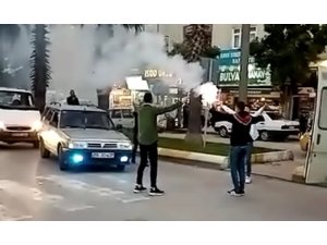 Yolu kapatıp oynadılar, cezadan kurtulamadılar