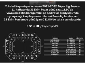 Kayserispor - Karagümrük maçının bilet fiyatları belli oldu