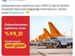 Pegasus çalışanlarının yüzde 99,3’ü aşılandı