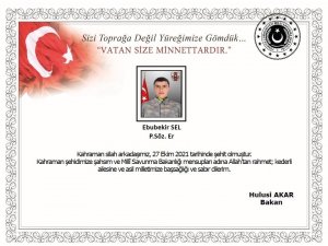 Hakkari’de 1 asker şehit oldu