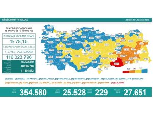 Son 24 saatte korona virüsten 229 kişi hayatını kaybetti