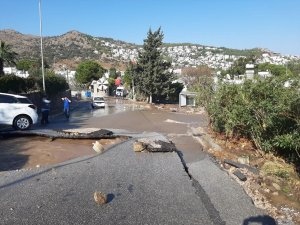 Ana su hattı bomba gibi patladı, o anlar kameraya yansıdı