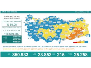 Son 24 saatte korona virüsten 215 kişi hayatını kaybetti