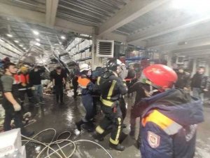 Rusya’da gıda deposundaki raflar çöktü, 1 işçi ağır yaralandı