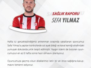 Sivasspor’da sakatlık şoku! Sefa Yılmaz 6 hafta yok