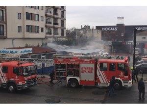 Maltepe’de halı yıkama atölyesinde korkutan yangın