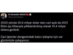 “Cari işlemler açığı Ekim’de 3 milyar 156 milyon dolar ile son 3 yılın en yüksek aylık fazlasını verdi”