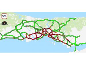 İstanbul’da rekor seviyesinde trafik yoğunluğu, yüzde 89’a ulaştı