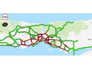 İstanbul’da trafik yoğunluğu yüzde 81’e ulaştı