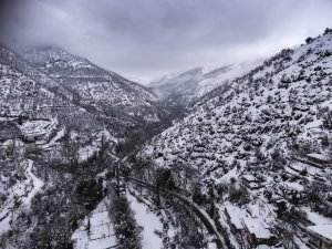 Drone ile muhteşem kar manzaraları