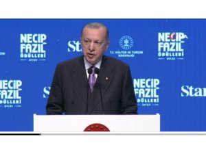 Erdoğan: "Necip Fazıl Ödülleri fikir ve sanat dünyamızın zorbalarına karşı açılmış bir bayraktır"