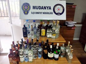 Mudanya’da 55 litre sahte içki ele geçirildi