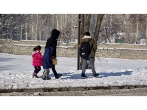 Ağrı’da dondurucu soğuklar yerini kar yağışına bıraktı