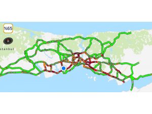 İstanbul’da trafik yoğunluğu, seviye yüzde 65’e yükseldi