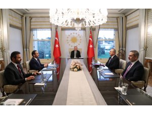 Cumhurbaşkanı Erdoğan Muhammed Bin Abdurrahman Al Sani’yi kabul etti