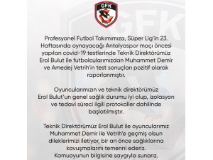 Gaziantep FK’da korona virüs şoku