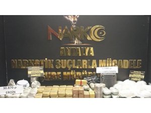 Antalya’da 30 kilogram eroin ele geçirildi