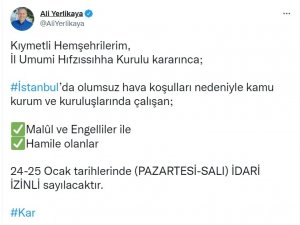 Kamu kurumlarında çalışan malûl ve engelliler ile hamileler 2 gün idari izinli