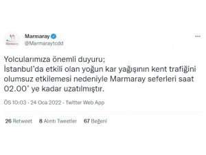 Marmaray seferleri saat 02.00’a kadar uzatıldı