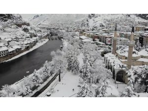 Amasya’da kartpostallık kış masalı