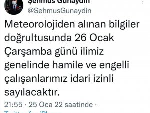 Hamile ve engelli çalışanlar yarın izinli