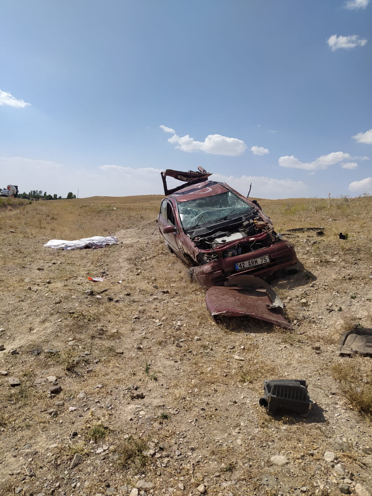 Ağrı'da otomobil şarampole uçtu; sürücü hayatını kaybetti