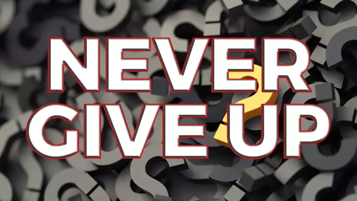 Never give up ne demek ?