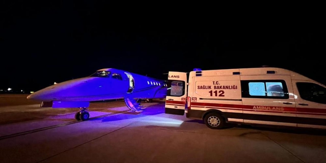 Kalp hastası bebek için ambulans uçak kaldırıldı