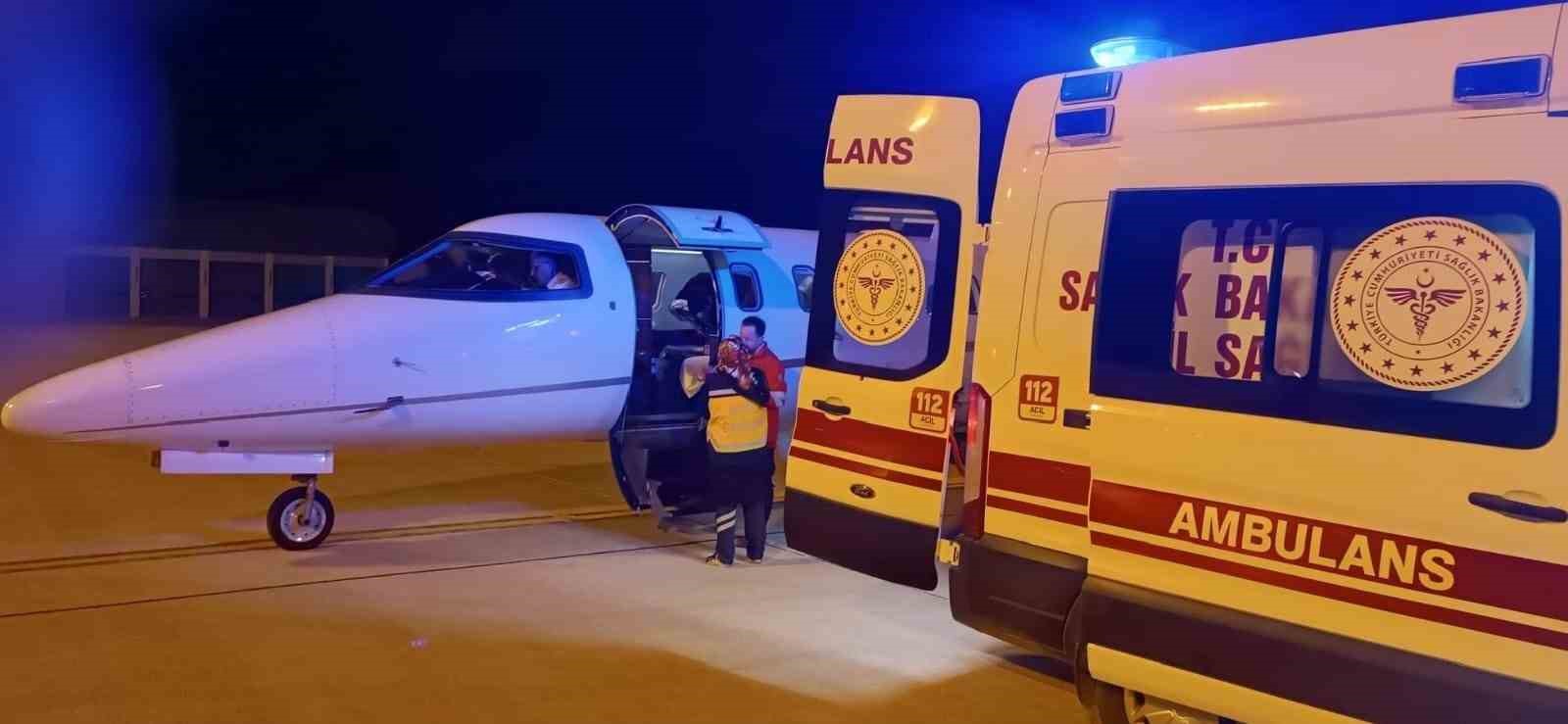 Muş’ta Ambulans uçak minik Alya için havalandı