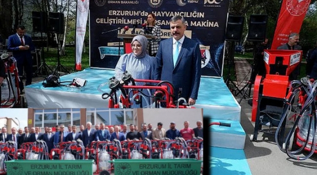 Erzurum'da Çiftçilere Makine Desteği